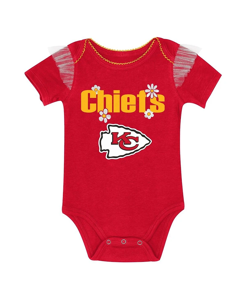 Outerstuff Baby Girls Kansas City Chiefs My Team Rocks Bodysuit and Skirt Set