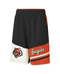 Outerstuff Big Boys and Girls Black Cincinnati Bengals Fandemonium Mesh Shorts