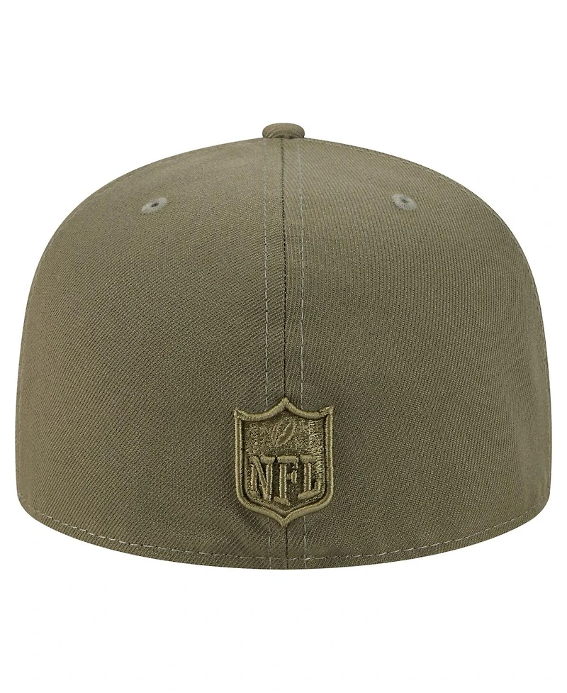 New Era Men's Olive/ Miami Dolphins Color Pack A-Frame 59FIFTY Fitted Hat