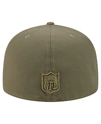 New Era Men's Olive/ Miami Dolphins Color Pack A-Frame 59FIFTY Fitted Hat