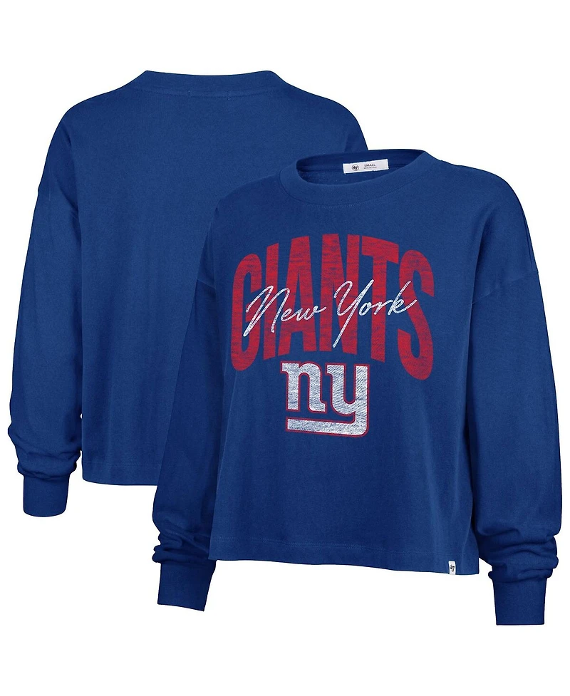 '47 Brand Women's Royal New York Giants Muse Sydney Long Sleeve T-Shirt