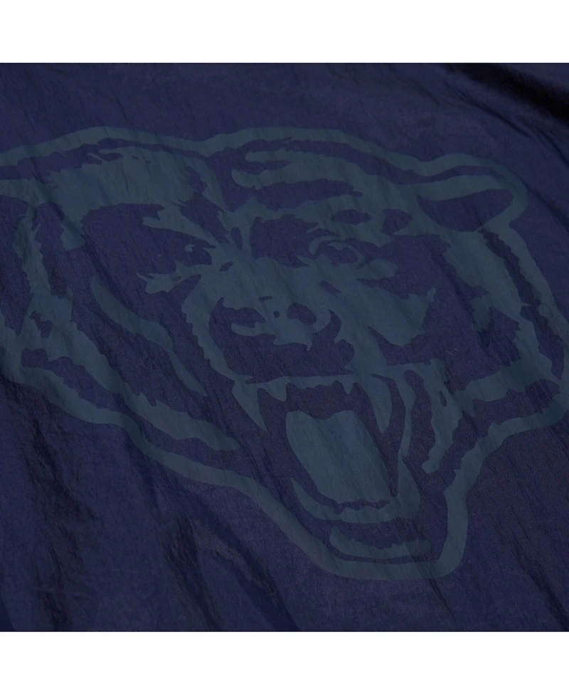 Mitchell Ness Men's Navy Chicago Bears Logo Playmaker Full-Zip Windbreaker Jacket