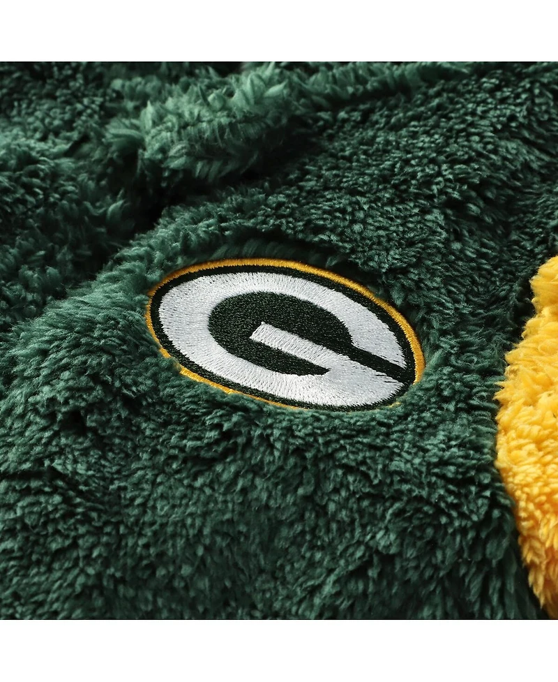 Outerstuff Baby Boys and Girls Green Bay Packers Stay Napping Fleece Bunting Full-Zip Sleeper