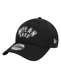 New Era Men's Black Ac Milan Recycled Rubber 39THIRTY Fitted Hat