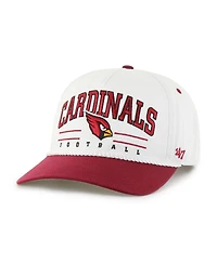 '47 Brand Men's White/Cardinal Arizona Cardinals Roscoe Two-Toned Hitch Adjustable Hat