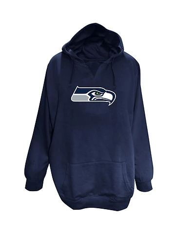 Fanatics Women's College Navy Seattle Seahawks Plus V-Neck Pullover Hoodie