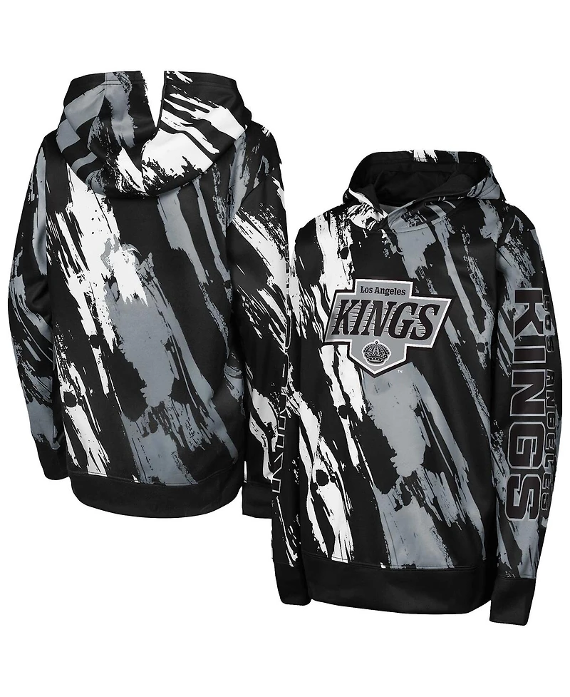 Outerstuff Big Boys and Girls Black Los Angeles Kings Master Snipe Pullover Hoodie