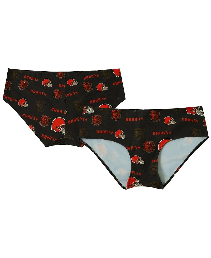 Concepts Sport Women's Brown Cleveland Browns Mosaic Allover Print Knit Panty