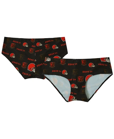 Concepts Sport Women's Brown Cleveland Browns Mosaic Allover Print Knit Panty