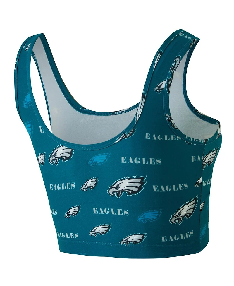 Concepts Sport Women's Midnight Green Philadelphia Eagles Mosaic Allover Print Bralette