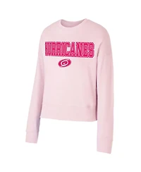Concepts Sport Women's Pink Carolina Hurricanes Tonal Pullover Sweatshirt