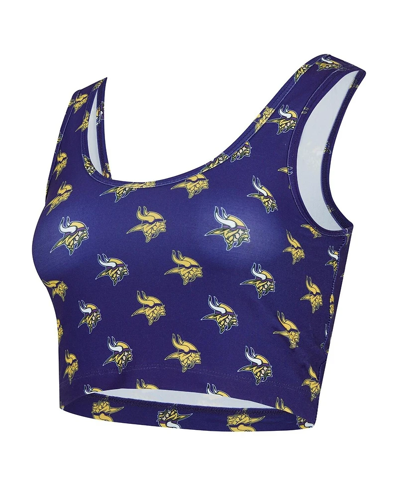 Concepts Sport Women's Purple Minnesota Vikings Record Allover Print Bralette