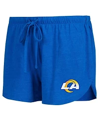 Concepts Sport Women's Royal/Gold Los Angeles Rams Raglan Long Sleeve Top Shorts Lounge Set