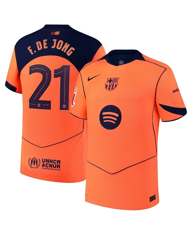 Nike Men's Frenkie de Jong Orange Barcelona 2025/26 Third Authentic Player Jersey