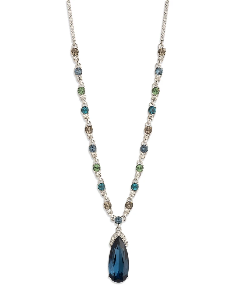 Givenchy Pear Glass Stone Pendant Extender Necklace