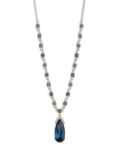 Givenchy Pear Glass Stone Pendant Extender Necklace