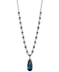 Givenchy Pear Glass Stone Pendant Extender Necklace