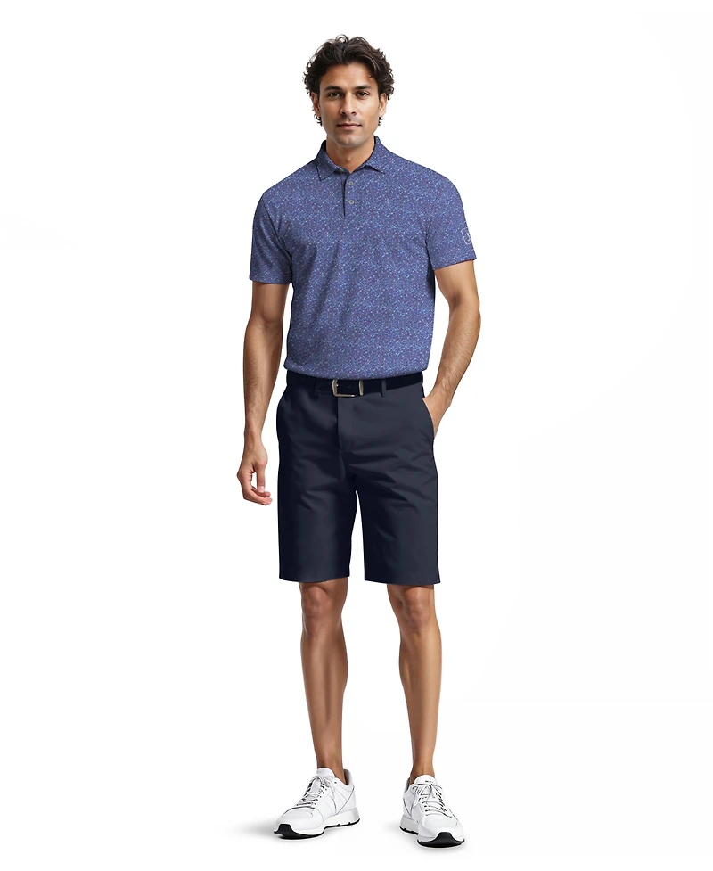 Pga Tour Men's Micro-Floral Polo Shirt