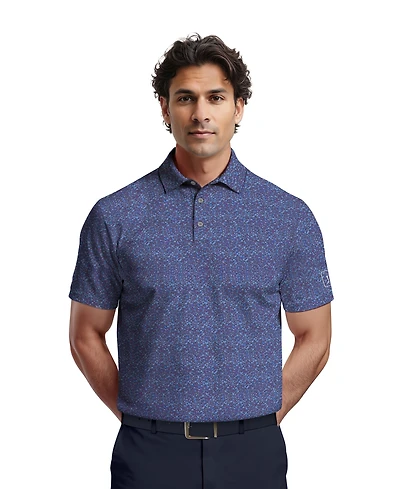 Pga Tour Men's Micro-Floral Polo Shirt