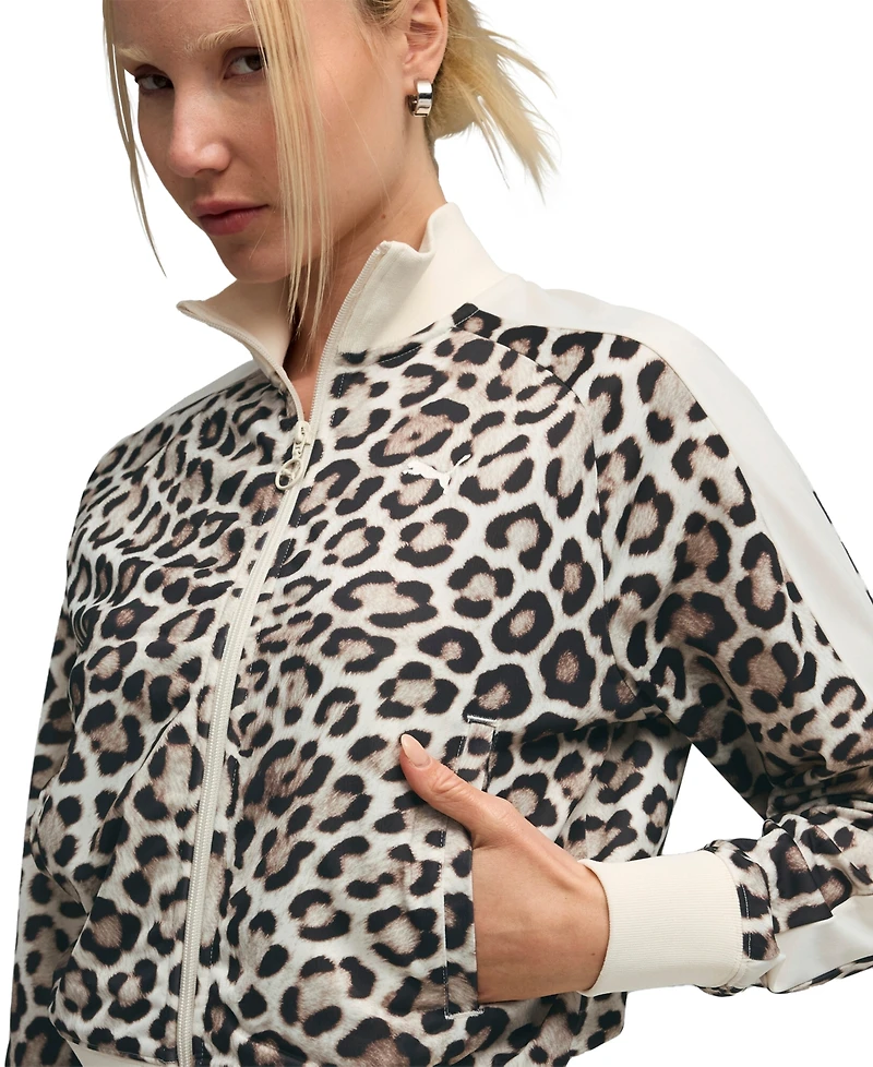 Puma Women's T7 Leopard Luxe Short Track Jacket
