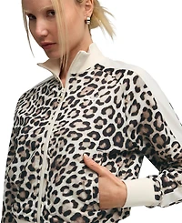 Puma Women's T7 Leopard Luxe Short Track Jacket