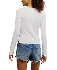 Free People Women's Nova Crewneck Long-Sleeve Top