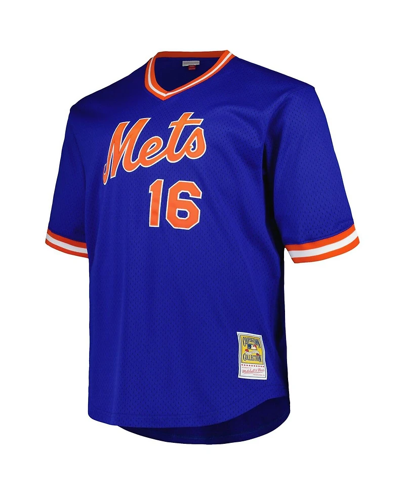 Mitchell & Ness Men's Profile Dwight Gooden Royal New York Mets Big Tall Cooperstown Collection Mesh Batting Practice Jersey