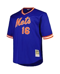 Mitchell & Ness Men's Profile Dwight Gooden Royal New York Mets Big Tall Cooperstown Collection Mesh Batting Practice Jersey