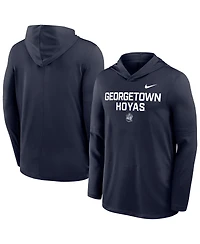 Nike Men's Navy Georgetown Hoyas Sideline Dri-fit Lightweight Hooded Sweatshirt