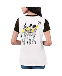 G-iii 4Her by Carl Banks Women's White San Diego Padres Illustration Ringer T-Shirt