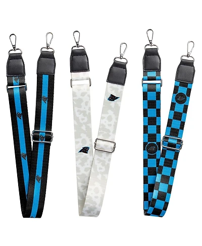 Logo Brands 3-Pack Carolina Panthers Bag Strap Set