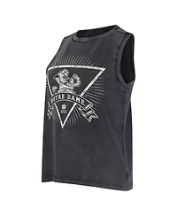 Concepts Sport Women's Charcoal Notre Dame Fighting Irish Distressed Market French Terry Tank Top