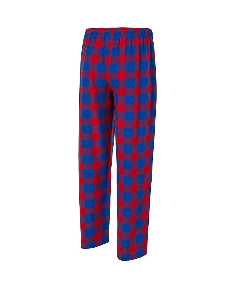 Concepts Sport Men's 2-Piece Royal/Red Buffalo Bills Avondale T-Shirt and Flannel Pants Set