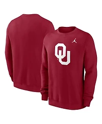 Jordan Men's Crimson Oklahoma Sooners Primetime Fleece Pullover Sweatshirt