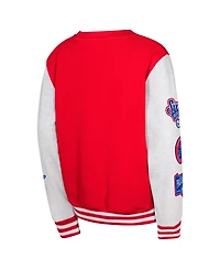 Outerstuff Big Boys and Girls Red Philadelphia 76ers Star Treatment Pullover Sweatshirt