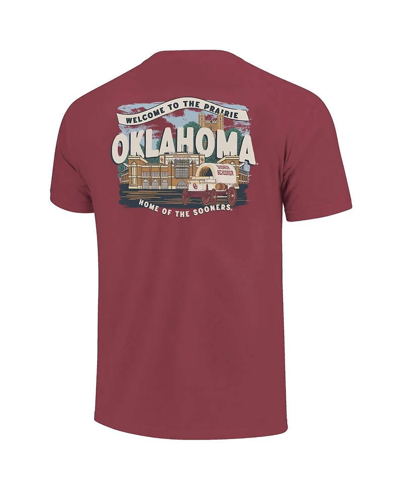 Image One Big Boys and Girls Crimson Oklahoma Sooners Local Campus Scene T-Shirt