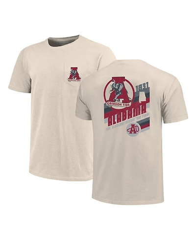Image One Men's Natural Alabama Crimson Tide Big Tall Vault Vintage Logo Core T-Shirt