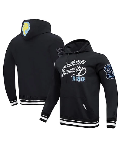 Pro Standard Men's Black Southern University Jaguars Vintage Varsity Pullover Hoodie