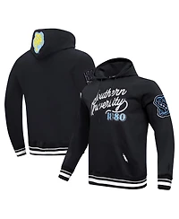 Pro Standard Men's Black Southern University Jaguars Vintage Varsity Pullover Hoodie