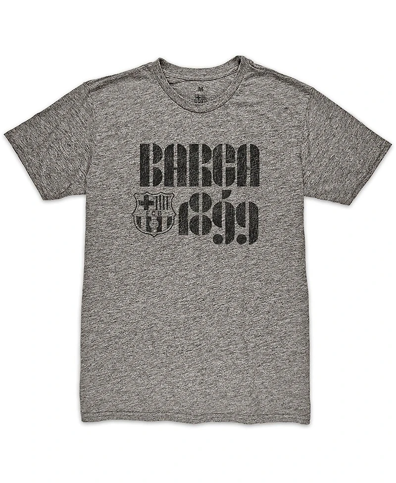 1863FC Men's Heather Gray Barcelona Retro Vibes Twisted Tri-Blend Slub T-Shirt