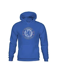 1863FC Big Boys and Girls Blue Chelsea Color Badge Fleece Pullover Hoodie