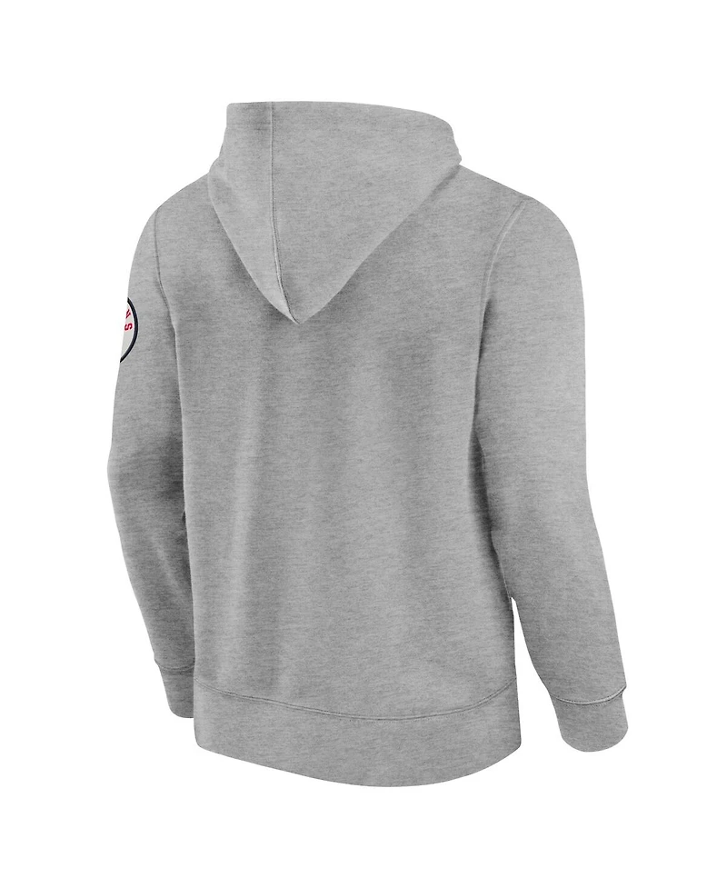 Fanatics Men's Heather Gray Houston Texans Label Maker Pullover Hoodie