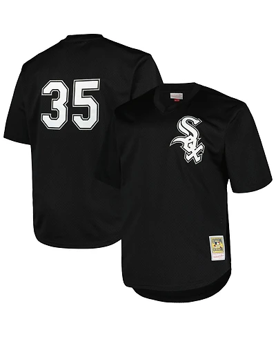 Mitchell & Ness Men's Profile Frank Thomas Black Chicago White Sox Big Tall Cooperstown Collection Mesh Batting Practice Jersey