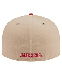 New Era Men's Khaki South Carolina Gamecocks Two-Tone 59FIFTY Fitted Hat