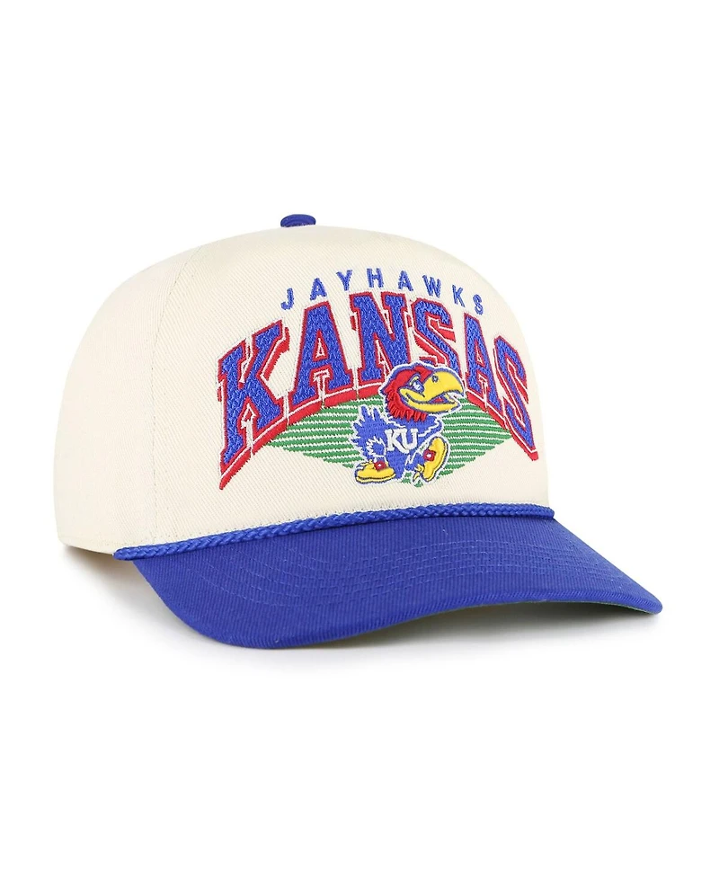 '47 Brand Men's Natural Kansas Jayhawks Pomona Two-Tone Rope Hitch Adjustable Hat