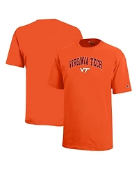 Champion Big Boys and Girls Orange Virginia Tech Hokies Arch Over Logo T-Shirt