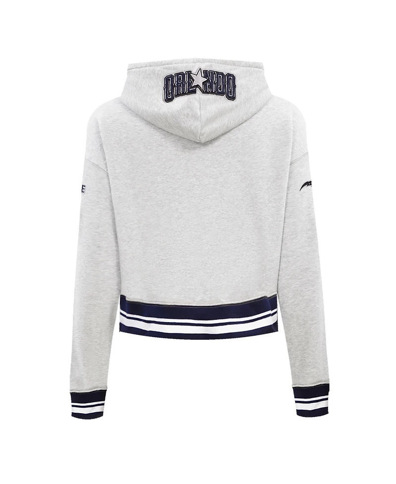 Pro Standard Women's Gray Orlando Magic 2024/25 City Edition Cropped Pullover Hoodie