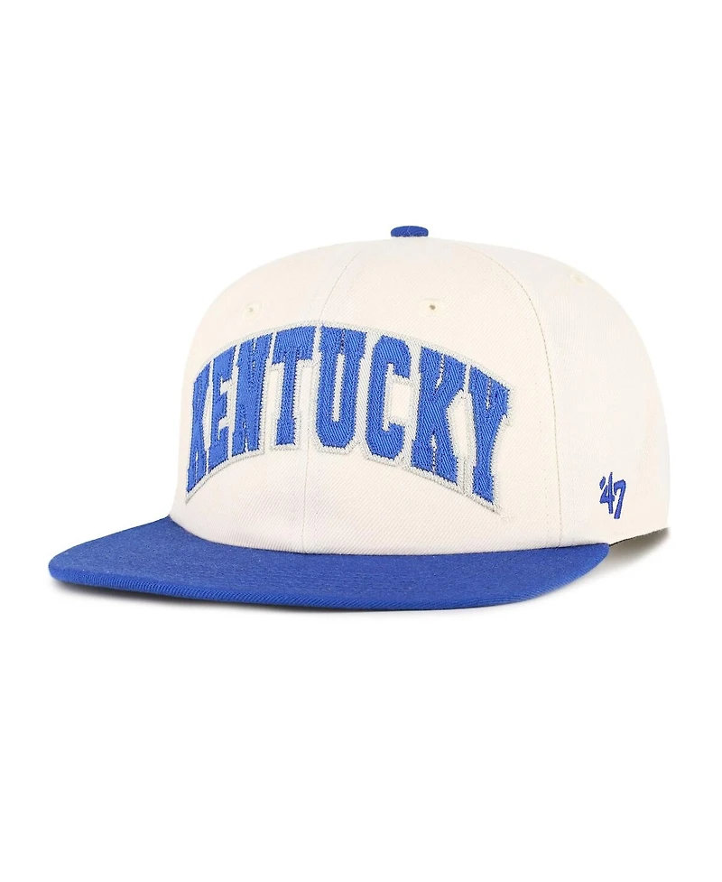 '47 Brand Men's and Women's Natural Kentucky Wildcats Crossover Off Hand Captain Adjustable Hat
