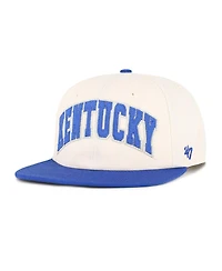 '47 Brand Men's and Women's Natural Kentucky Wildcats Crossover Off Hand Captain Adjustable Hat