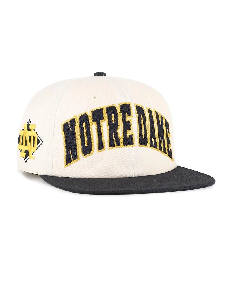 '47 Brand Men's and Women's Natural Notre Dame Fighting Irish Crossover Off Hand Captain Adjustable Hat